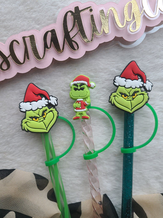 Grinch Straw Covers